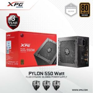 POWER SUPPLY ADATA PYLON 550 - 550W 80+ BRONZE - PYLON550B-BKCEU