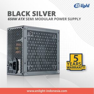 JualPower Supply Enlight 650W Black Silver – BRONZE 80+ SEMI MODULAR