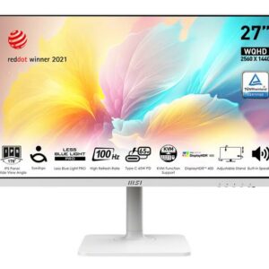 MSI LED MONITOR MODERN MD272QXPW 28" WQHD 27 Inch - WHITE