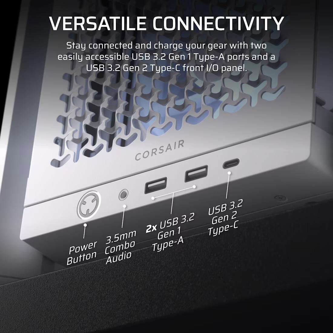 CASING CORSAIR FRAME 4000D ARGB Mid Tower - WHITE - Image 7