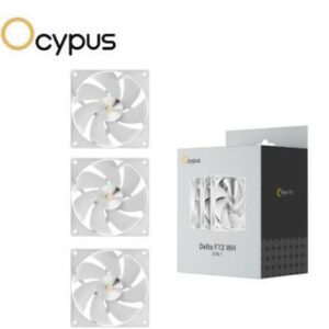 Fan Casing OCYPUS DELTA F12 3in1 NON ARGB | 120mm Quiet Cooling Fan - WHITE