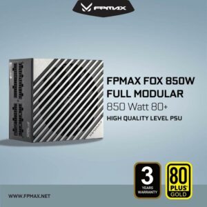 Power Supply FPMAX FOX 850W BR 80+ GOLD PCIE5 Full Range Full Modular
