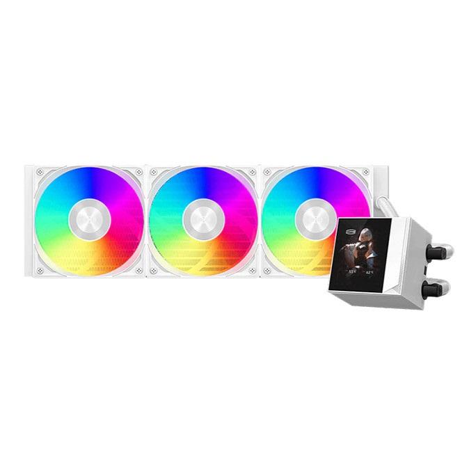 PCCOOLER DC360 PRO ARGB DISPLAY 360mm Liquid Cooler - WHITE