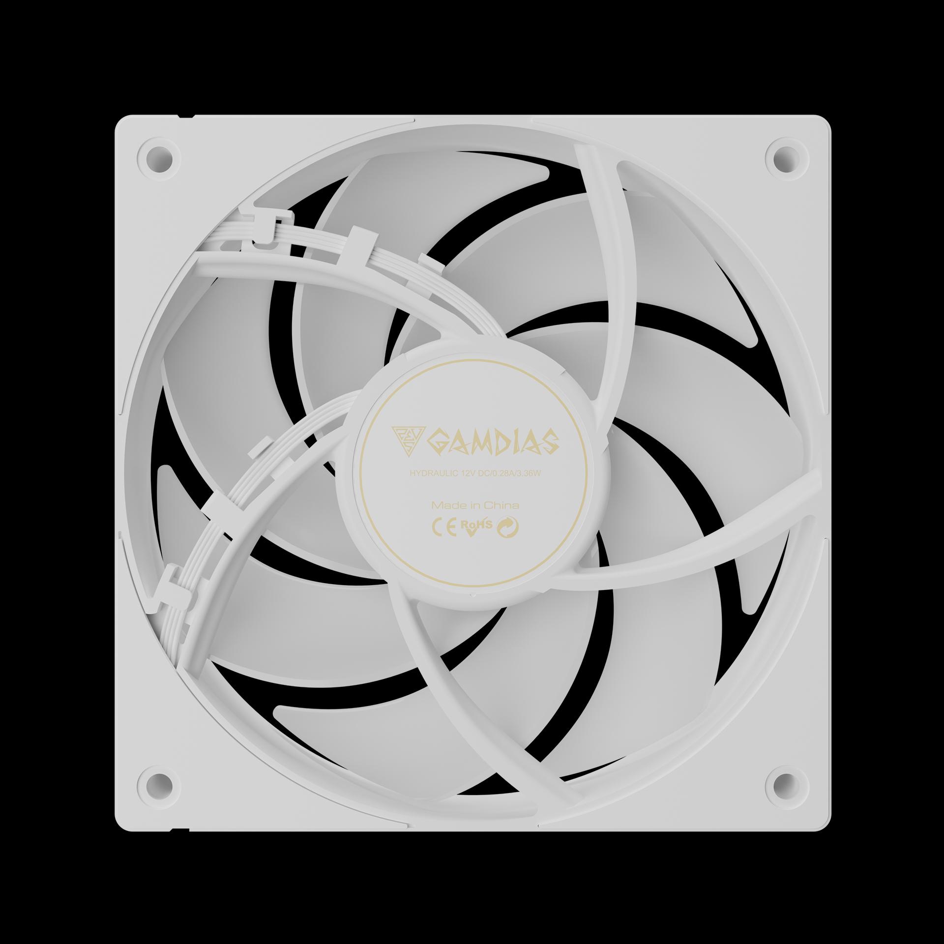 GAMDIAS CHIONE P5-240 - 240MM LCD POWERFULL DIGITAL COOLING - AIO Liquid CPU Cooler - WHITE - Image 8