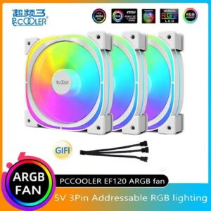 PC COOLER / PCCOOLER EF120 ARGB 3in1 3 Pack fan - White