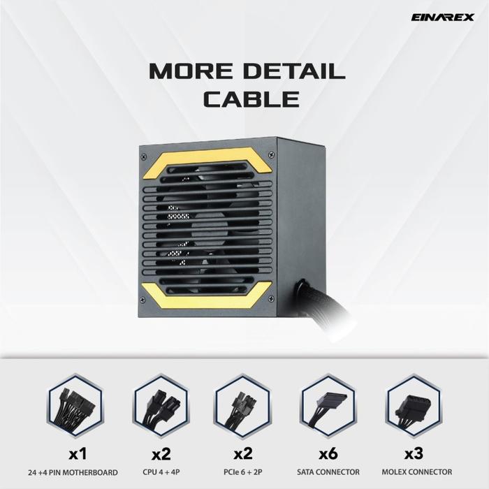POWER SUPLLY EINAREX SALADO 700W 80+ BRONZE FLAT CABLE - Image 2