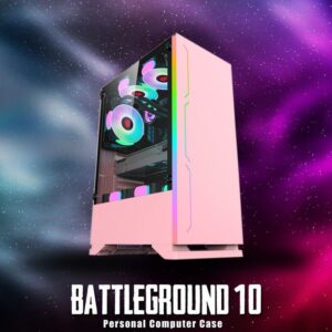 Casing Simbadda BattleGround 10 PINK - ATX, mATX Tempered Glass
