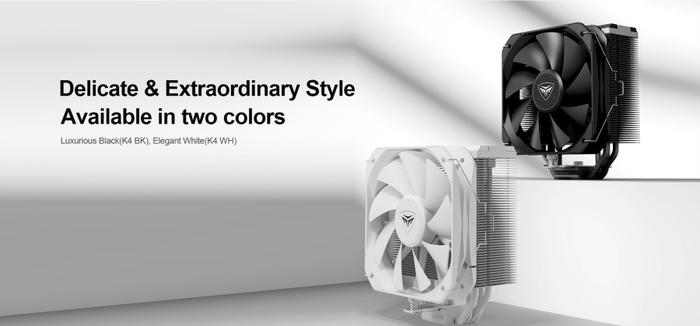PC COOLER / PCCOOLER K4 - High Performance CPU COOLER - WHITE - Image 2