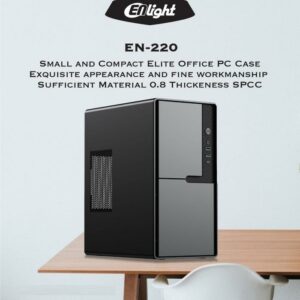 JualCASE ENLIGHT EN-220 + PSU 300W Mid Slim mATX USB3.0 Casing EN220