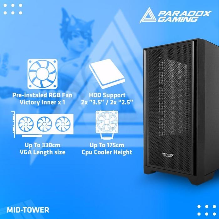 CASING PARADOX GAMING TAIGA - mATX CASE - Image 2