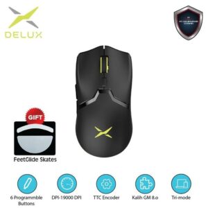 JualMouse DELUX M800 PRO Wireless Gaming Mouse with PAW 3395 Sensor