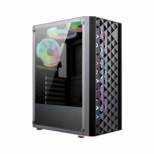 VenomRX Arasaka BLACK - ATX Tempered Glass + 2 pcs Fan RGB