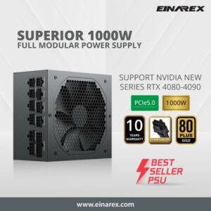 JualPOWER SUPLLY EINAREX SUPERIOR 1000W 80+ Gold &ndash; Fully Modular PCIe 5.0