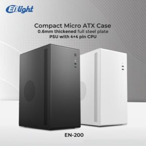 JualCasing ENLIGHT EN-200 + PSU 300W &ndash; Micro ATX