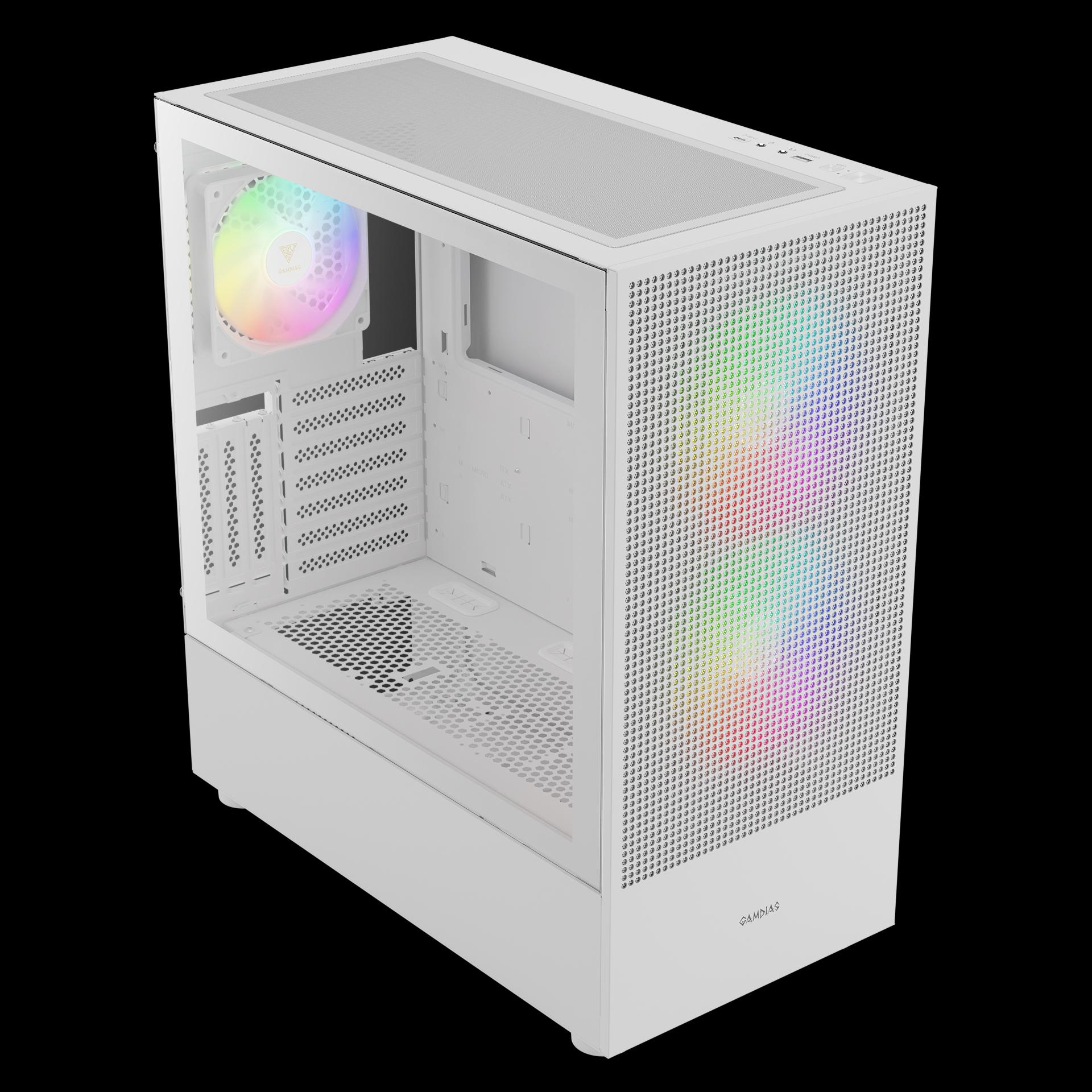 Casing GAMDIAS TALOS M3 Mesh + 3 FAN ARGB - Putih - Image 3