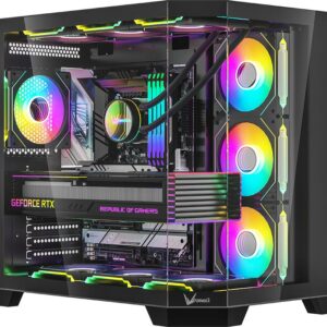 CASING FPMAX Crystal Z6 BLACK - ATX, micro ATX, mini-ITX