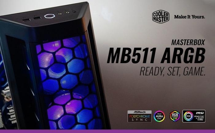 Casing COOLER MASTER MASTERBOX MB511 ARGB TEMPERED GLASS - Image 3
