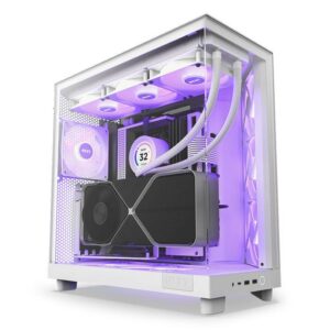 CASING NZXT H6 FLOW RGB - Compact Dual Chamber Mid Tower Airflow WHITE