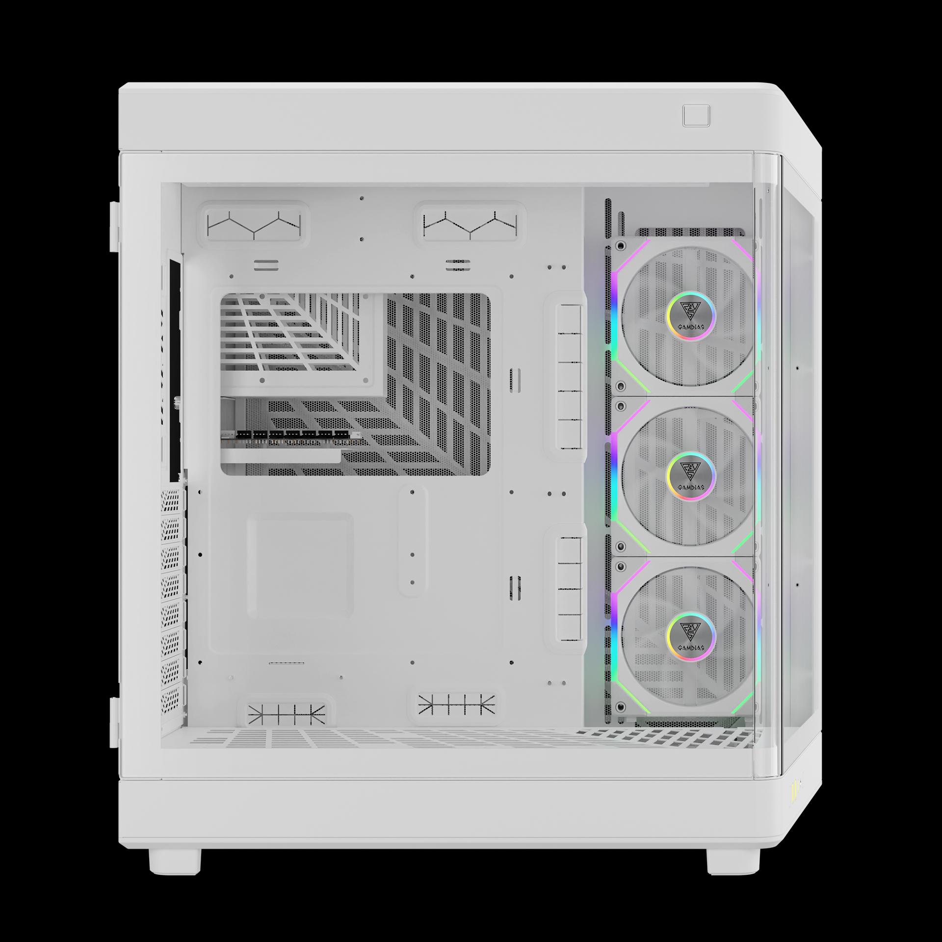 Casing GAMDIAS NESO P1 PRO ARGB + 3 FAN ARGB - Putih - Image 4