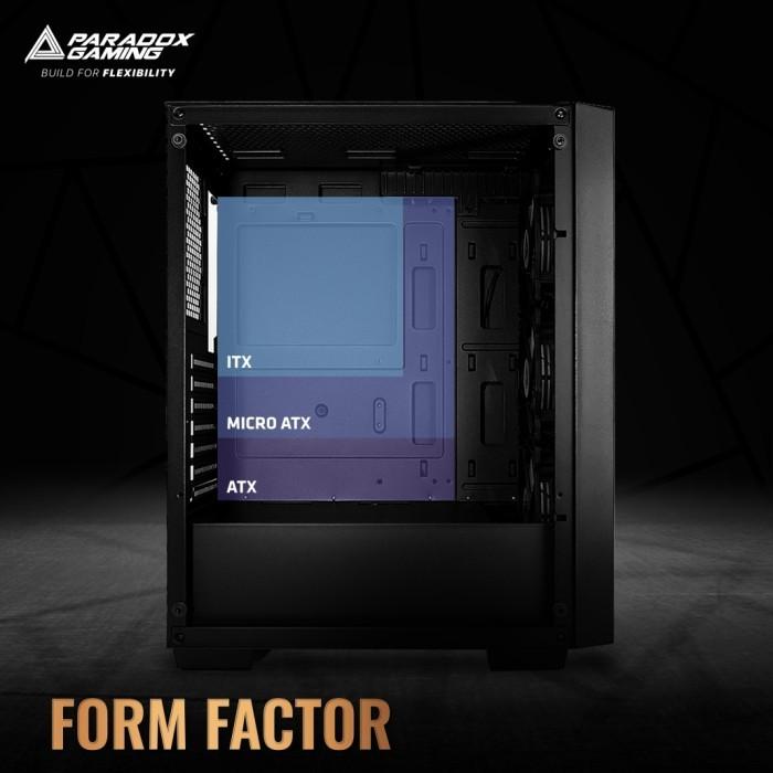 CASING PARADOX GAMING TWISTER - ATX, mATX, mITX - INCLUDE 3 FAN - Image 3