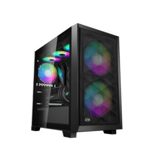 CASING PC COOLER / PCCOOLER C3 D310 FREE 3 Fan Halo RGB - mATX - BLACK