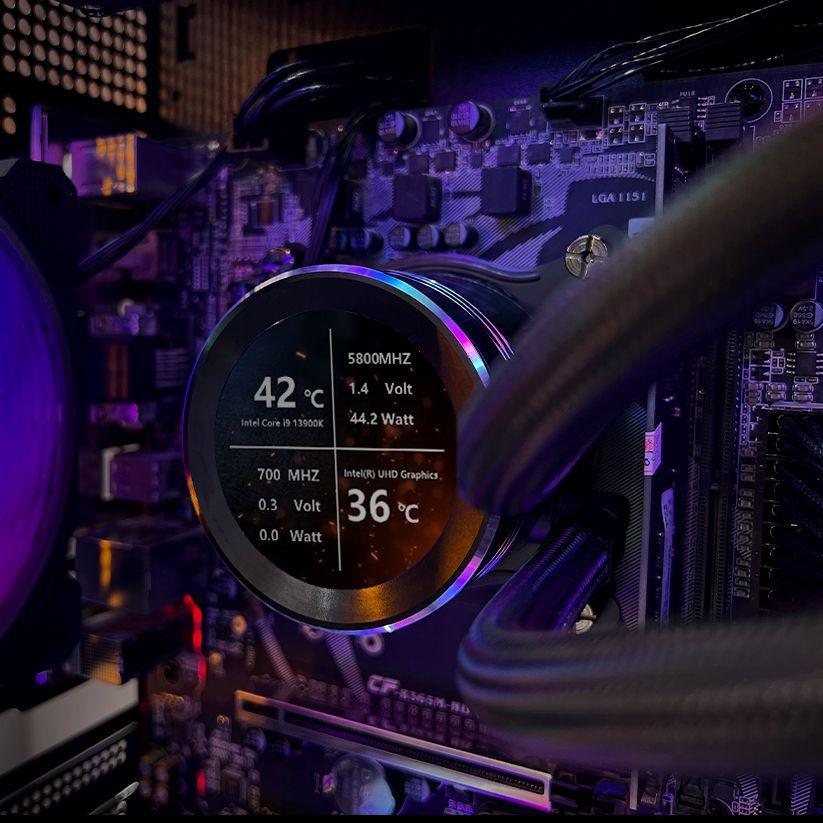 darkFlash NEBULA DN240S Liquid CPU Cooler - Putih - Image 3