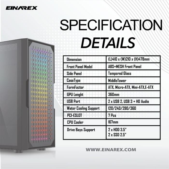 Casing EINAREX KIEM - EATX, ATX, mATX Gaming Case - Image 5