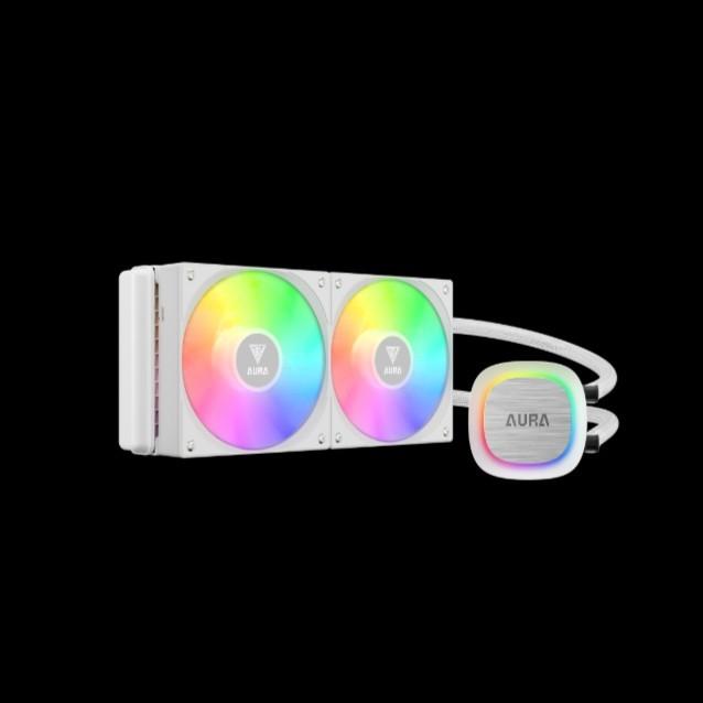 GAMDIAS AURA GL240 V2 AGRB - 240mm AIO Liquid CPU Cooler - WHITE - Image 3