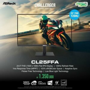 MONITOR ASROCK CHALLENGER CL25FFA 24.5" - IPS 120Hz 1ms MPRT 103% sRGB Color