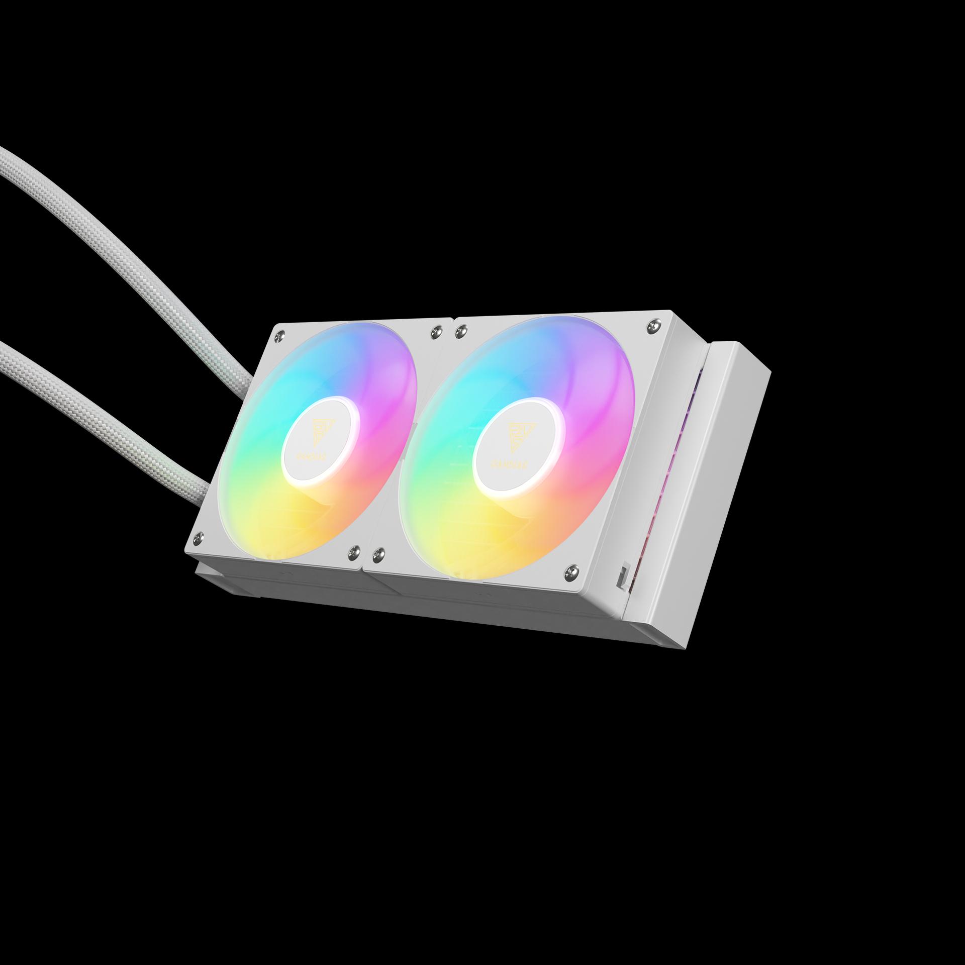 GAMDIAS CHIONE P5-240 - 240MM LCD POWERFULL DIGITAL COOLING - AIO Liquid CPU Cooler - WHITE - Image 3