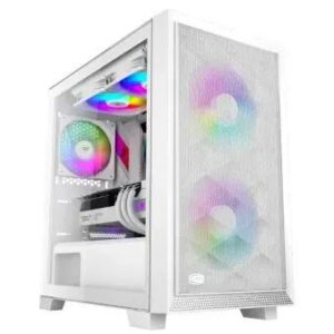 CASING PC COOLER / PCCOOLER C3 D310 FREE 3 Fan Halo RGB - mATX - White