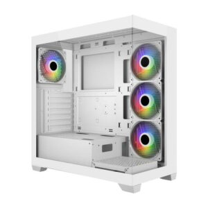 Casing FSP M340 ATX Tower Case - Tempered Glass - WHITE