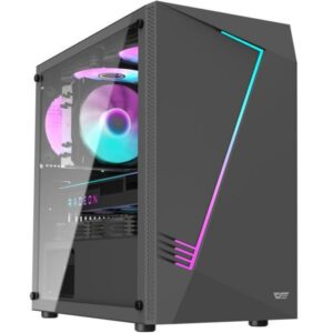 JualCasing Aigo DarkFlash AL390 &ndash; mATX Include 1 Fan ARGB &ndash; Black