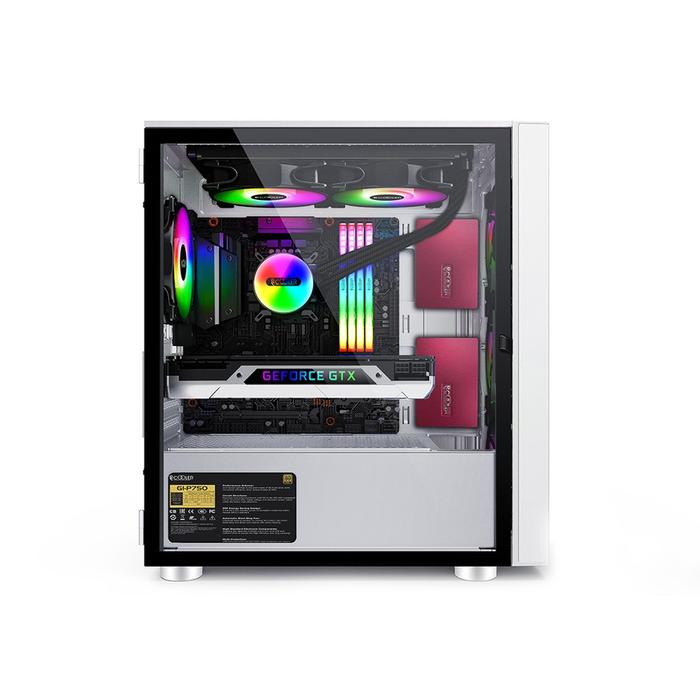 CASING PCCOOLER / PC COOLER PLATINUM LM300 BLACK - mATX Gaming Case - Image 5