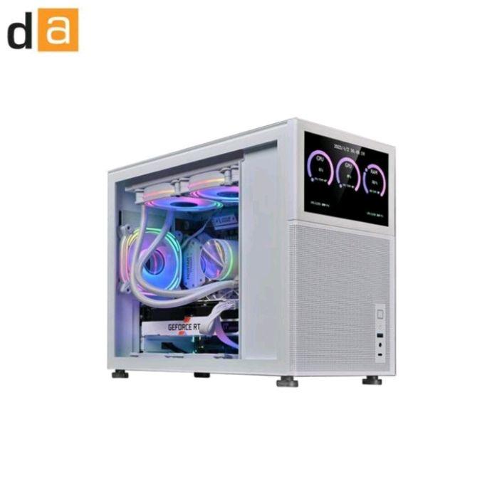 Casing Digital Alliance AMP White - Miro ATX With LED Display - White