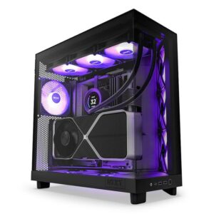CASING NZXT H6 FLOW RGB - Compact Dual Chamber Mid Tower Airflow BLACK