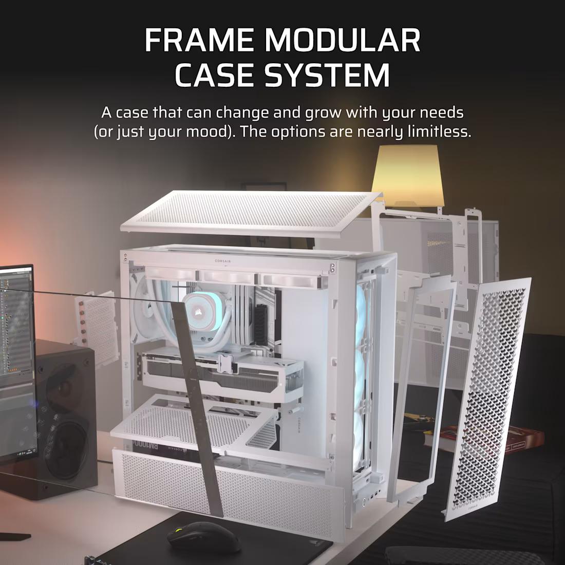 CASING CORSAIR FRAME 4000D ARGB Mid Tower - WHITE - Image 4