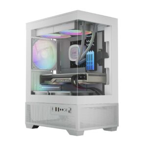 Casing GAMDIAS AURA GC9M ELITE ARGB + 3 FAN ARGB - Putih
