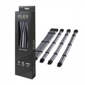 Tecware Flex Sleeved Extensions Cables - Black White