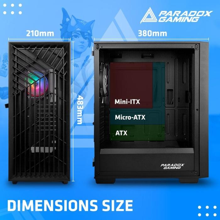 CASING PARADOX GAMING TYTOS - mATX, ATX CASE - Image 5