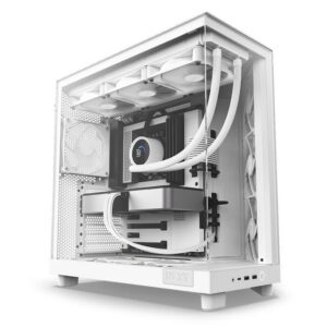 CASING NZXT H6 FLOW - Compact Dual Chamber Mid Tower Airflow - WHITE