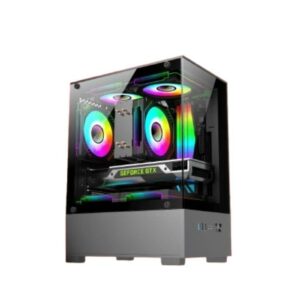 JualCASING INFINITY NOIR FREE 3 FAN – mATX GAMING CASE – BLACK