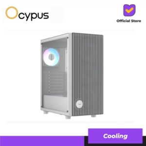 Casing OCYPUS GAMMA C70 ARGB | With 4 ARGB FAN | High-Airflow Front Panel ATX Mid Tower PC Case - WHITE