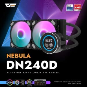 DarkFlash NEBULA DN240D DIGITAL / DN 240D DIGITAL ARGB 240mm AIO Liquid Cooler - Black