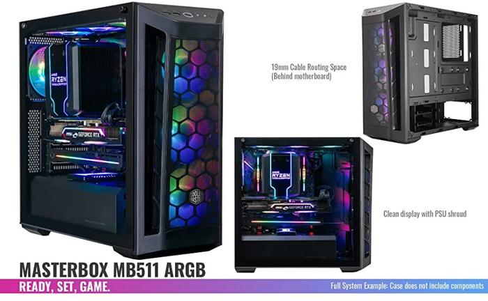 Casing COOLER MASTER MASTERBOX MB511 ARGB TEMPERED GLASS