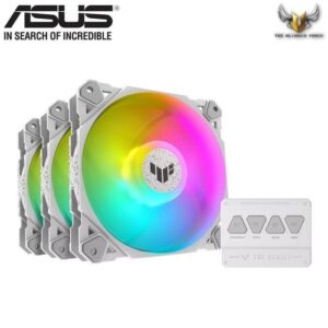 FAN CASING ASUS TUF GAMING TF120 ARGB 3 FAN WITH CONTROLLER - WHITE