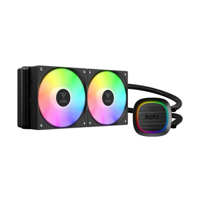 GAMDIAS AURA GL240 V2 AGRB - 240mm AIO Liquid CPU Cooler - BLACK