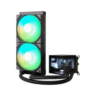 TRYX PANORAMA 240 ARGB  240mm - L Shaped AMOLED Screen - Liquid CPU Cooler - BLACK