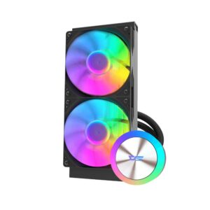 darkFlash AQUAGLOW DG240 Liquid CPU Cooler - Hitam