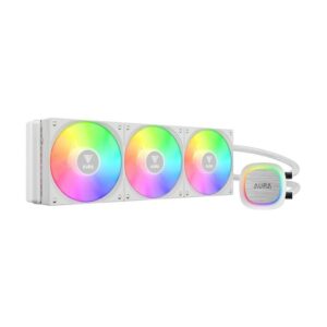 GAMDIAS AURA GL360 V2 AGRB - 360mm AIO Liquid CPU Cooler - WHITE